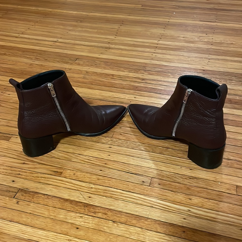 Everlane Brown Leather Pointed Toe Ankle Boots